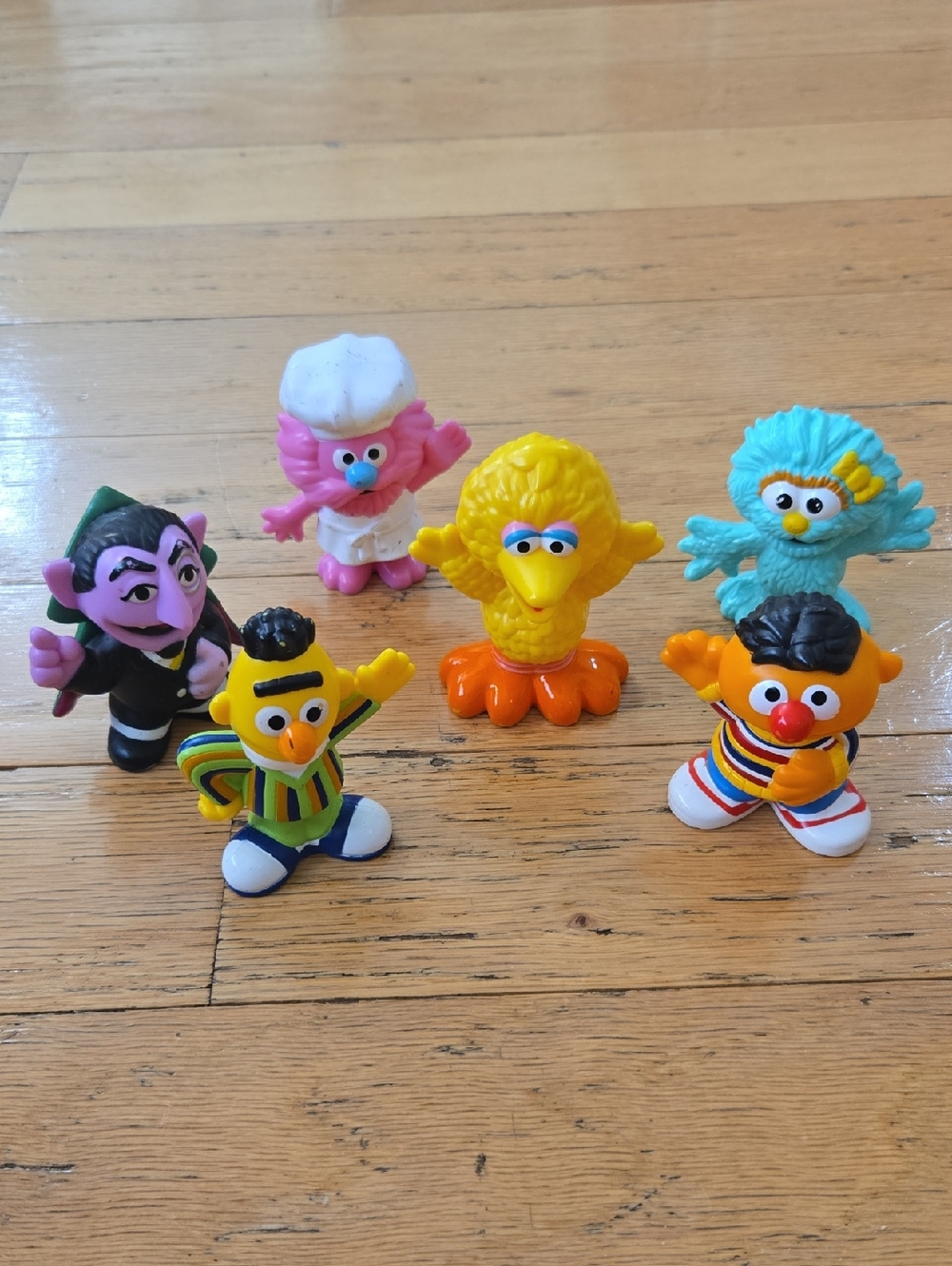 Sesame Street Workshop 3" Mix Lot Of 6 Cake Topper Touv Figures 2018 Hasbro